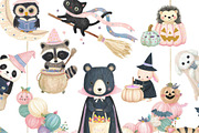 Watercolor Halloween Animal Clipart, an Illustration by Pati Paints (Thumbnail 1 of 8)