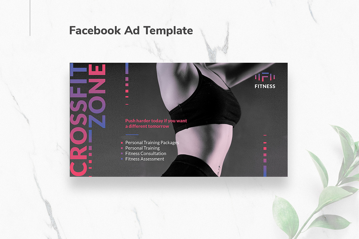 Fitness Studio Facebook Materials, a Social Media Template by TemplatesNow! (Photo 4 of 7)
