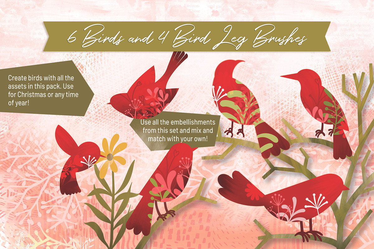 Christmas Procreate Asset Kit &, a Brushes & More by DeloresArt (Photo 5 of 14)