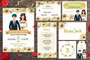 Bride and Groom Invitation Pack, an Invitation Template by Gulnara Sabirova (Thumbnail 6 of 9)
