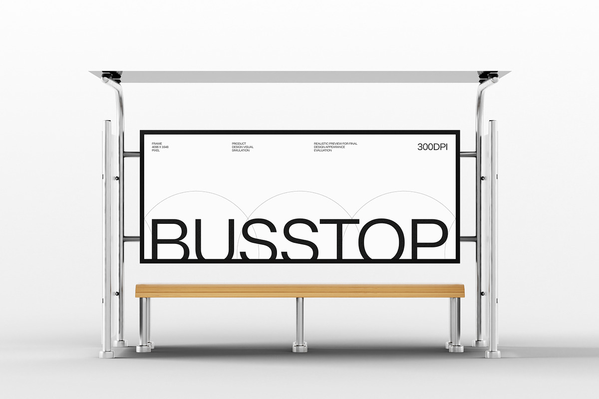 Bus Stop Mockup, an Advertising Mockup by SLAB! Design (Photo 7 of 7)