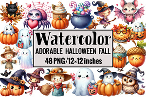 Adorable Halloween Fall, an Illustration by Design Market