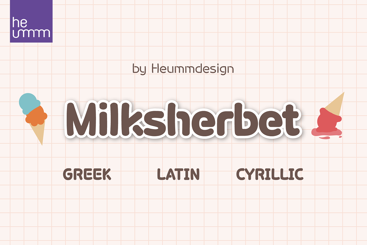 HU Milksherbet / 20% OFF, a Sans Serif Font by heummdesign (Photo 1 of 6)