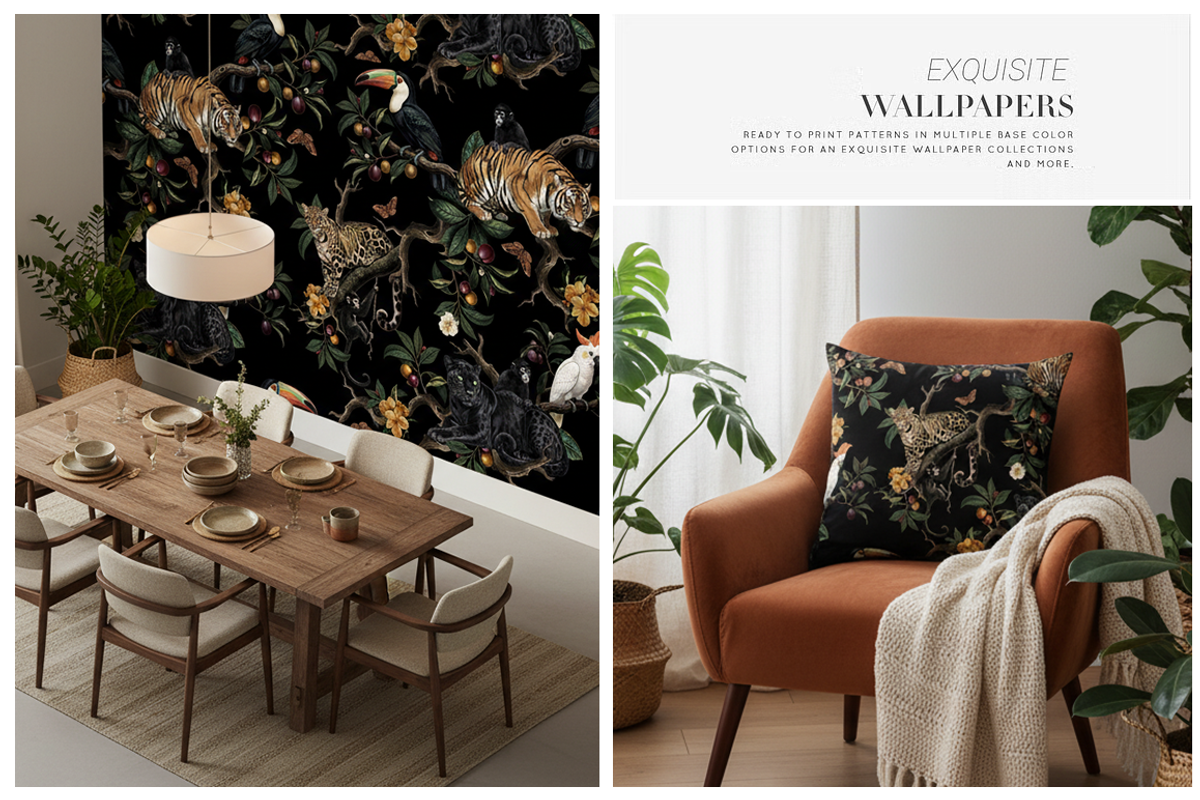 Vintage Tropical Jungle Pattern, a Pattern Graphic by Luiz da Rolt Grathwohl (Photo 17 of 17)
