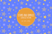 Night sky, spiral stars pattern, an Illustration by Cmeree (Thumbnail 1 of 2)