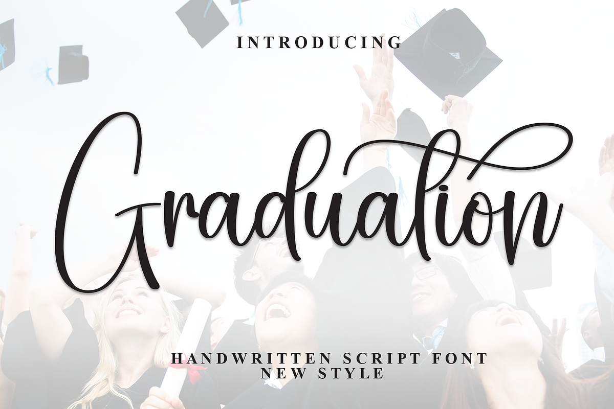 Graduation | Script Font, a Handwritten Font by Scratchones (Photo 1 of 9)