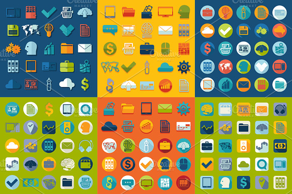 9 Business Sets Of Icons
