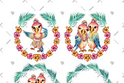 Cute Parrots Watercolor Cliparts, an Animal Illustration by Phantasia Design (Thumbnail 6 of 8)