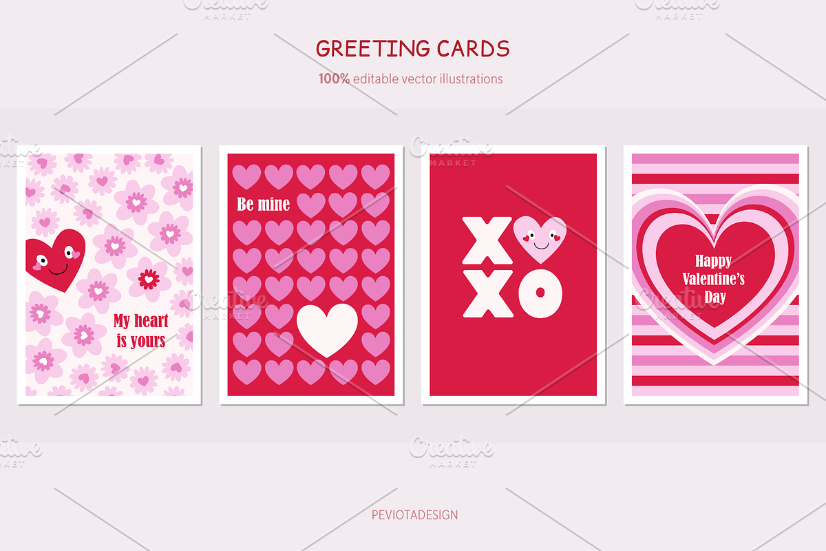 Valentines Day vector illustrations, a Seasonal Illustration by Peviotadesign (Photo 3 of 14)