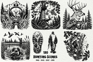 Hunting Scenes SVG Graphics, a Sport Illustration by DENIDigitalArtSudio