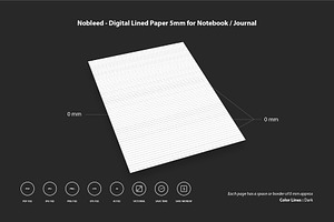 Digital Lined Paper 5mm 5,25x8