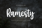 Ramesty, a Script Font by twinstd (Thumbnail 1 of 10)