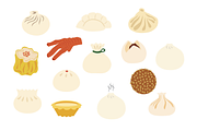 Dim Sum Vector Set, a Food Illustration by Spark Design (Thumbnail 3 of 3)