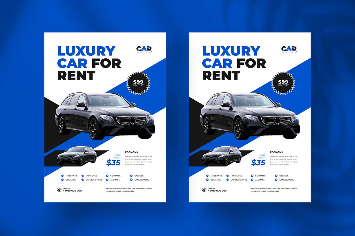Rent a car flyer design, a Flyer Template by Tanmoy Topu (Photo 4 of 6)