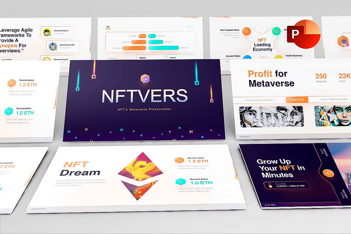 Metaverse PowerPoint Template, a Presentation Template by PaperMoon (Photo 1 of 3)