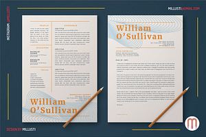 Elegant Line Art Resume Cover Letter, a Marketing Template by Millusti