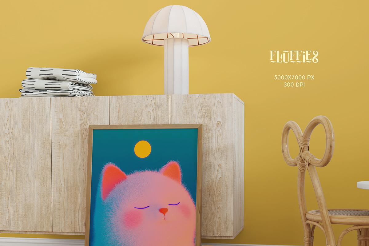Fluffies: Trendy Kids Digital Prints, a Background Graphic by Purple (Photo 3 of 7)