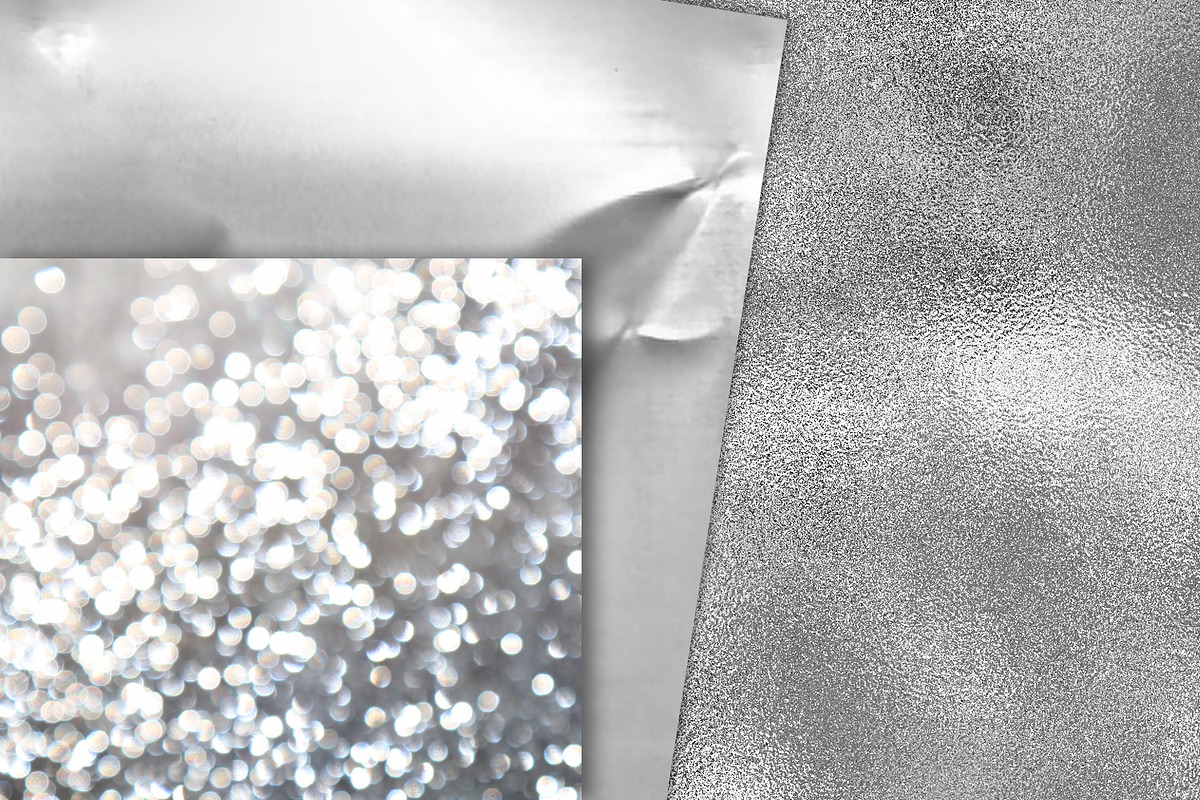 Silver Foil and Glitter Textures, a Texture Graphic by Photohacklovers