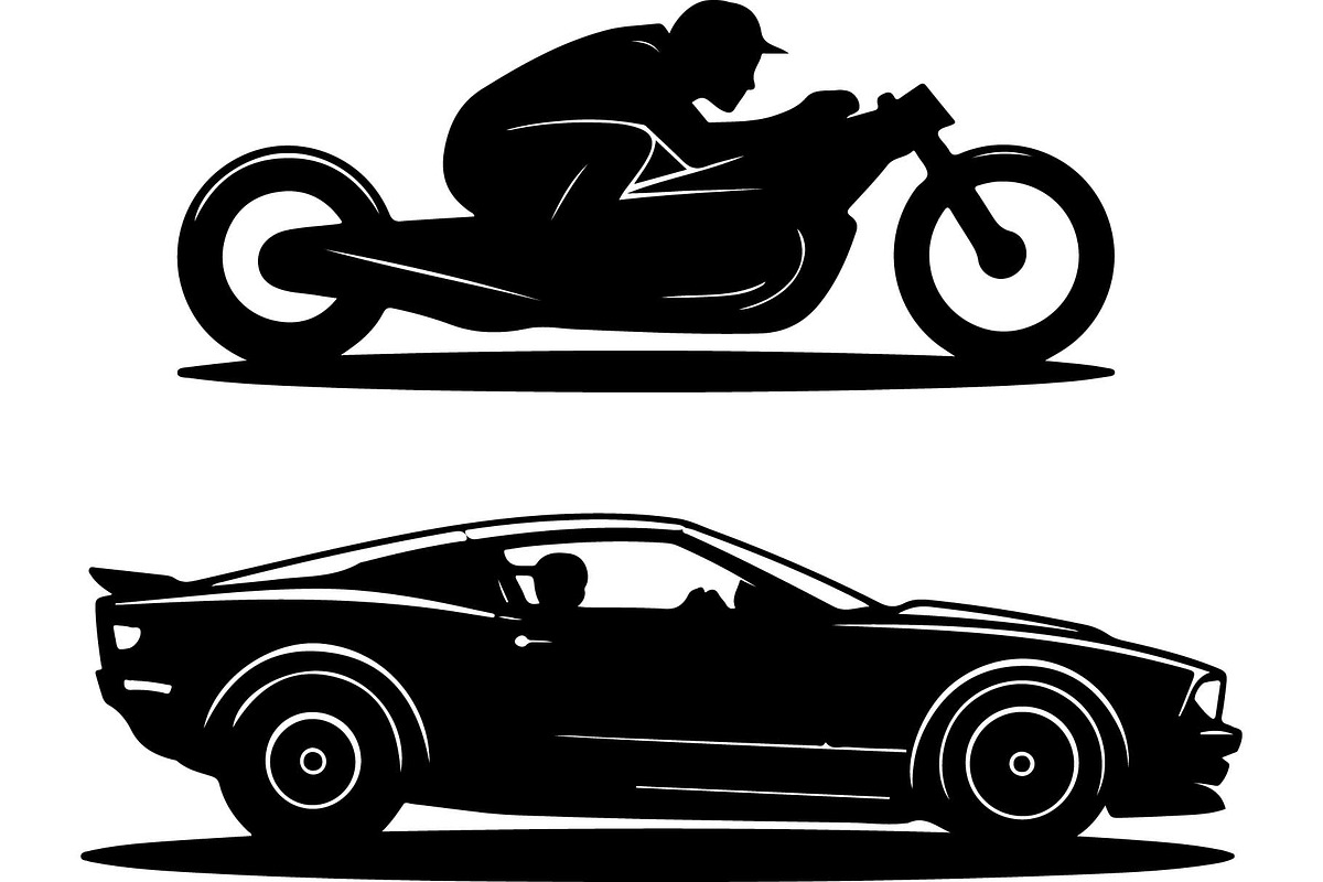 Muscle Car & Motorcycle SVG Bundle, an Object Graphic by Creativeshirt (Photo 2 of 13)