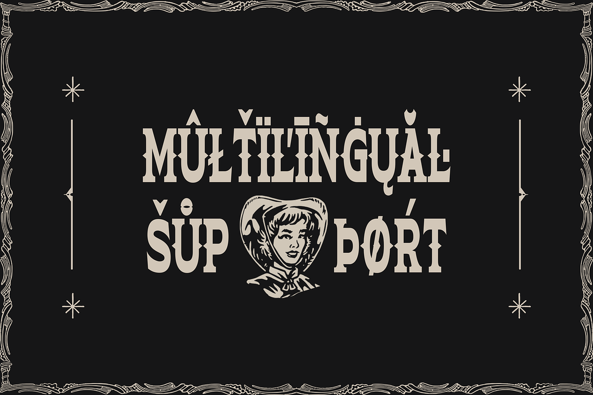 Vintage Western Display Font, a Serif Font by Simetrica Labs (Photo 8 of 11)