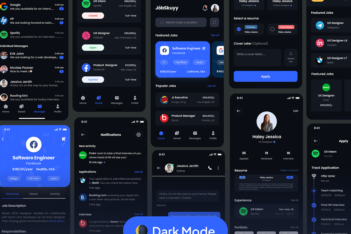 JobSkuyy - Job Finder App UI Kit preview 6