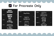 Happy Birthday Procreate Stamps, a Brush Add-On by Design with Mina (Thumbnail 3 of 6)