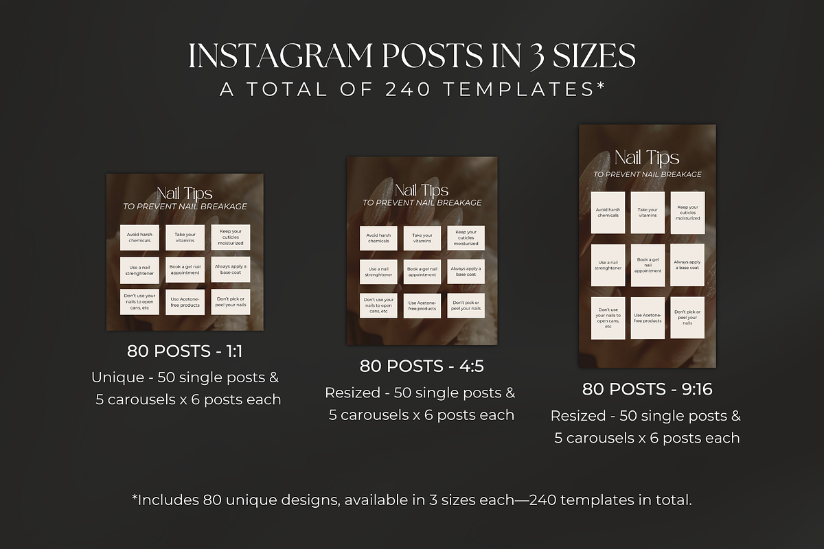 Nail Tech and Salon Instagram Posts, a Social Media Template by Gilla Templates (Photo 4 of 9)