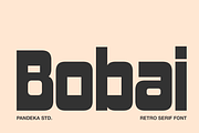 Bobai - Retro Sans Serif Font, a Sans Serif Font by Pandeka Studio (Thumbnail 1 of 9)