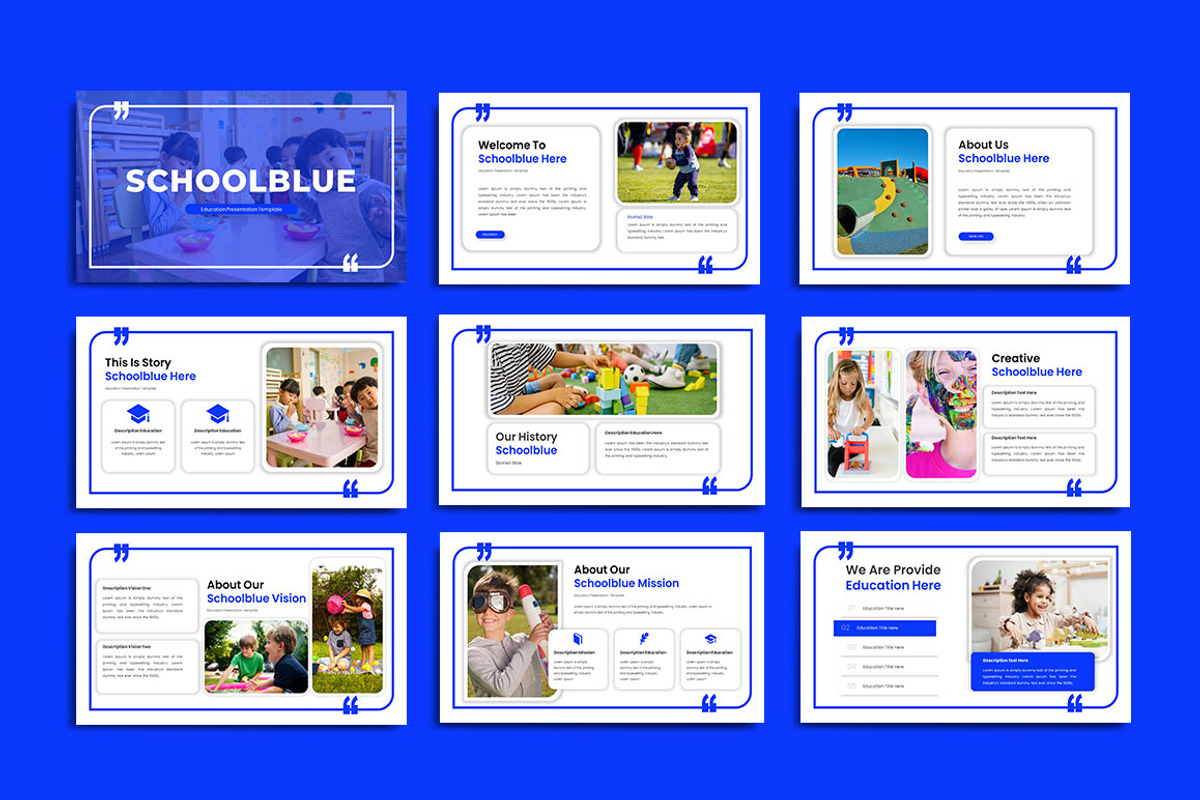 Schoolblue Keynote & GSL Template, a Presentation Template by yanindesign (Photo 2 of 6)