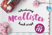 25% OFF - Mcallister Brush Script, a Script Font by Layerform Design Co. (Thumbnail 1 of 5)