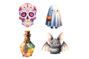 Watercolor Halloween Character, an Illustration by Design Market (Thumbnail 2 of 3)