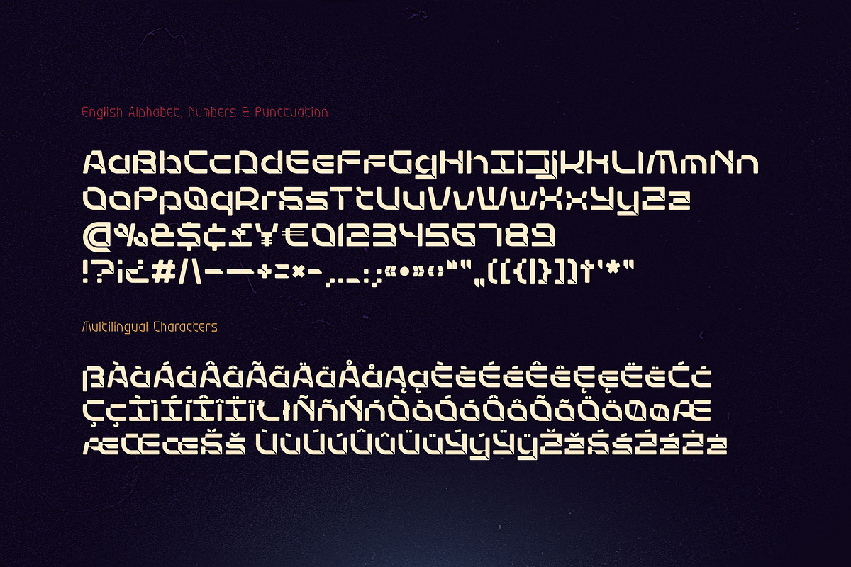 Stellar Core Sci-Fi Font Family, a Symbol Font by Gleb Guralnyk (Photo 7 of 7)