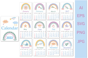 Boho Style Calendar For 2022