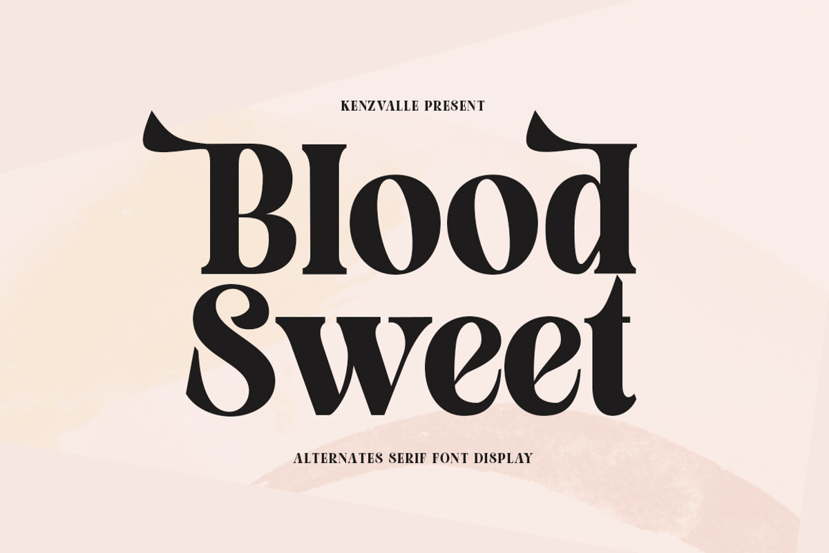 Blood Sweet, a Font by Kenzvalley (Photo 1 of 8)