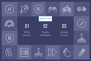 Gaming Controls Line Icons V2, an Outline Icon by Jumbo Icons (Thumbnail 2 of 5)