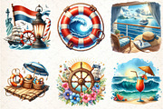 Cruise Adventure Summer Clipart, an Illustration by DreamCafeArt (Thumbnail 2 of 4)