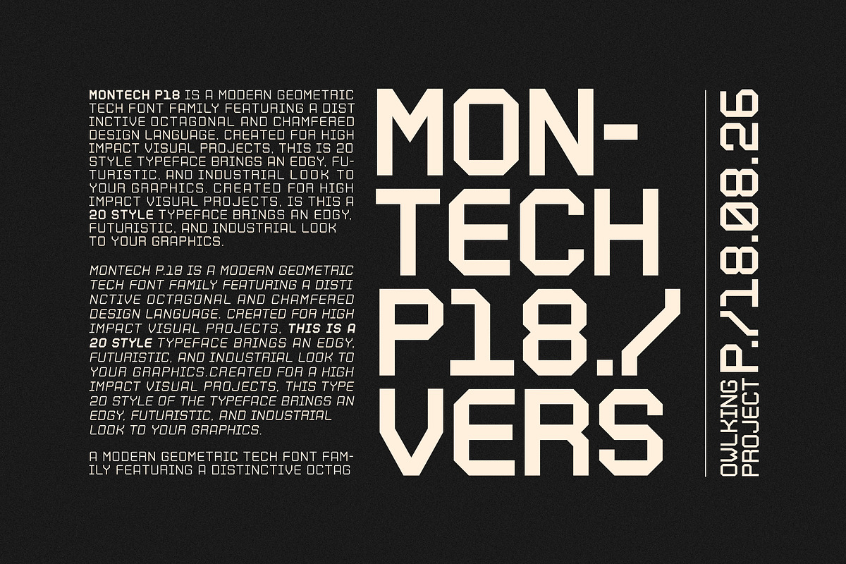 Montech P18, a Sans Serif Font by OWL KING (Photo 6 of 7)