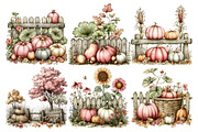 Autumn Fence PNG Clipart Bundle, a Seasonal Illustration by Nicolle's Colorful Art (Thumbnail 4 of 4)