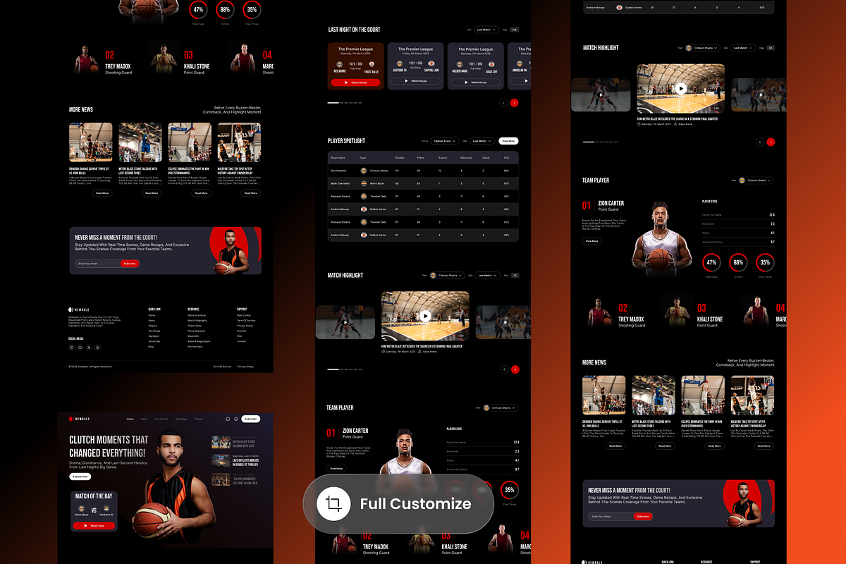 Newbals - Sport News Landing Page preview 3