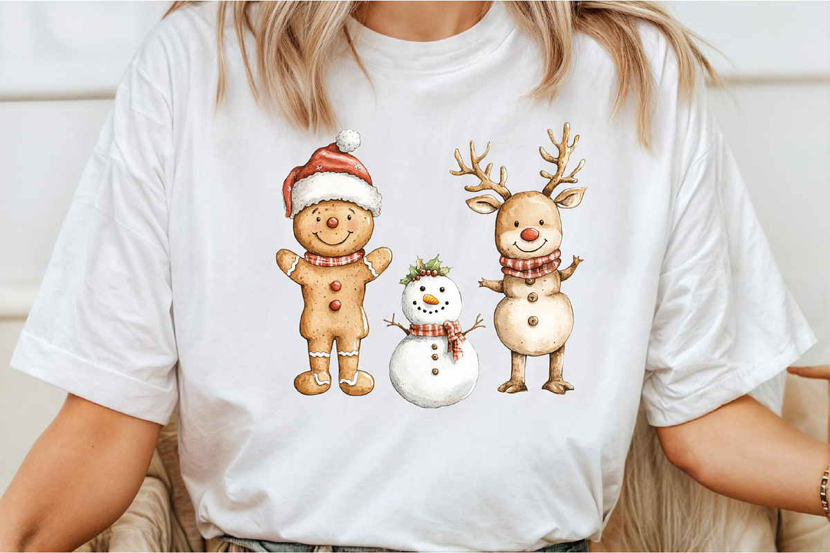 Cute Christmas clipart, an Animal Illustration by DreamCafeArt (Photo 4 of 6)