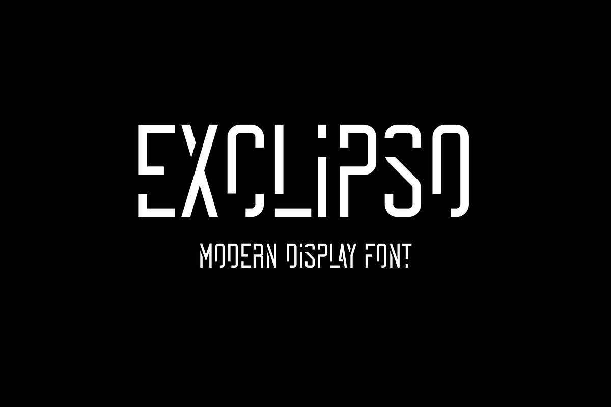 Exclipso - Elegant Display Font, a Sans Serif Font by Mightyfire (Photo 1 of 3)