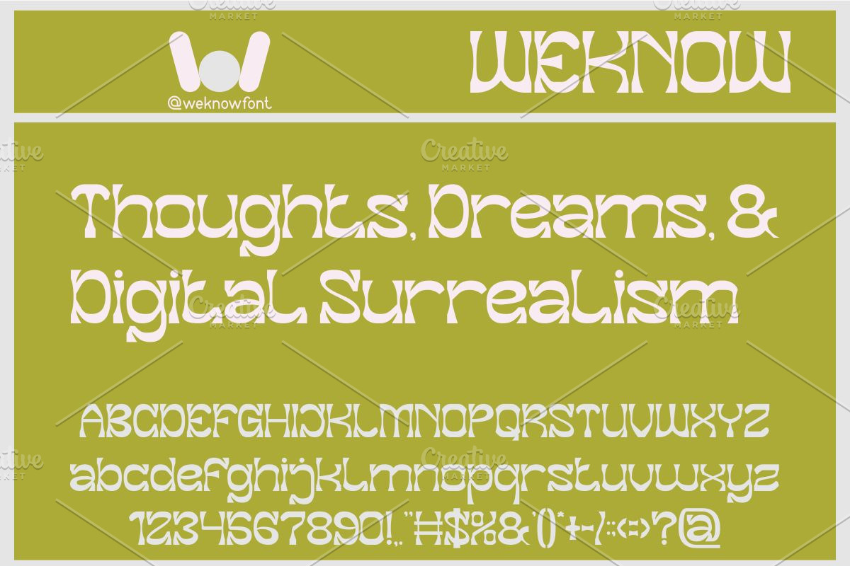 Sub Conscious font, a Font by weknow (Photo 5 of 8)