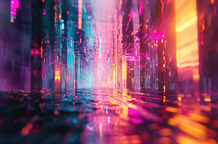 Abstract Image of a City Street at N, a Photo by Iftikhar Alam