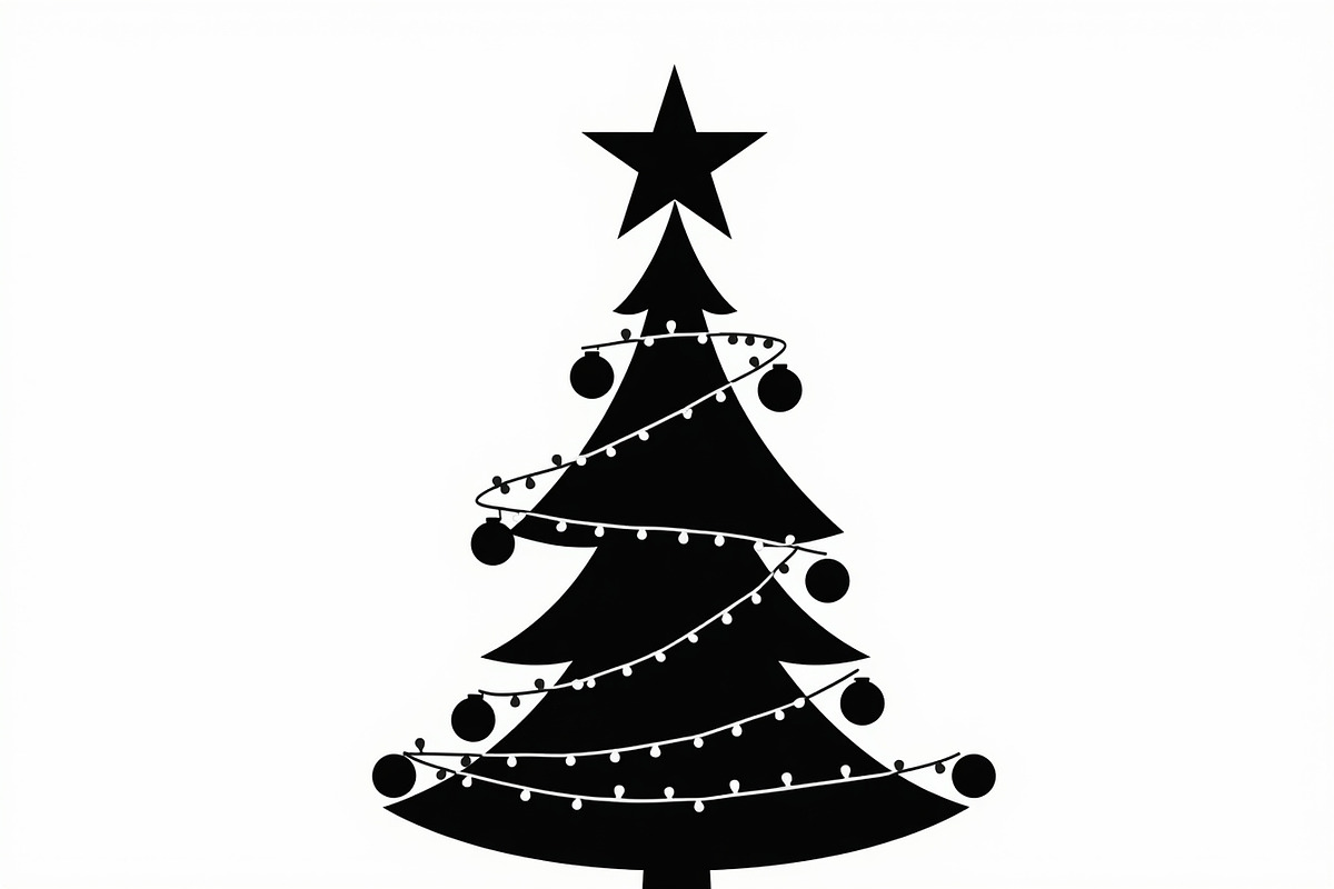 Cozy Holiday Tree Silhouette Designs, an Illustration by Gaye Art (Photo 3 of 21)