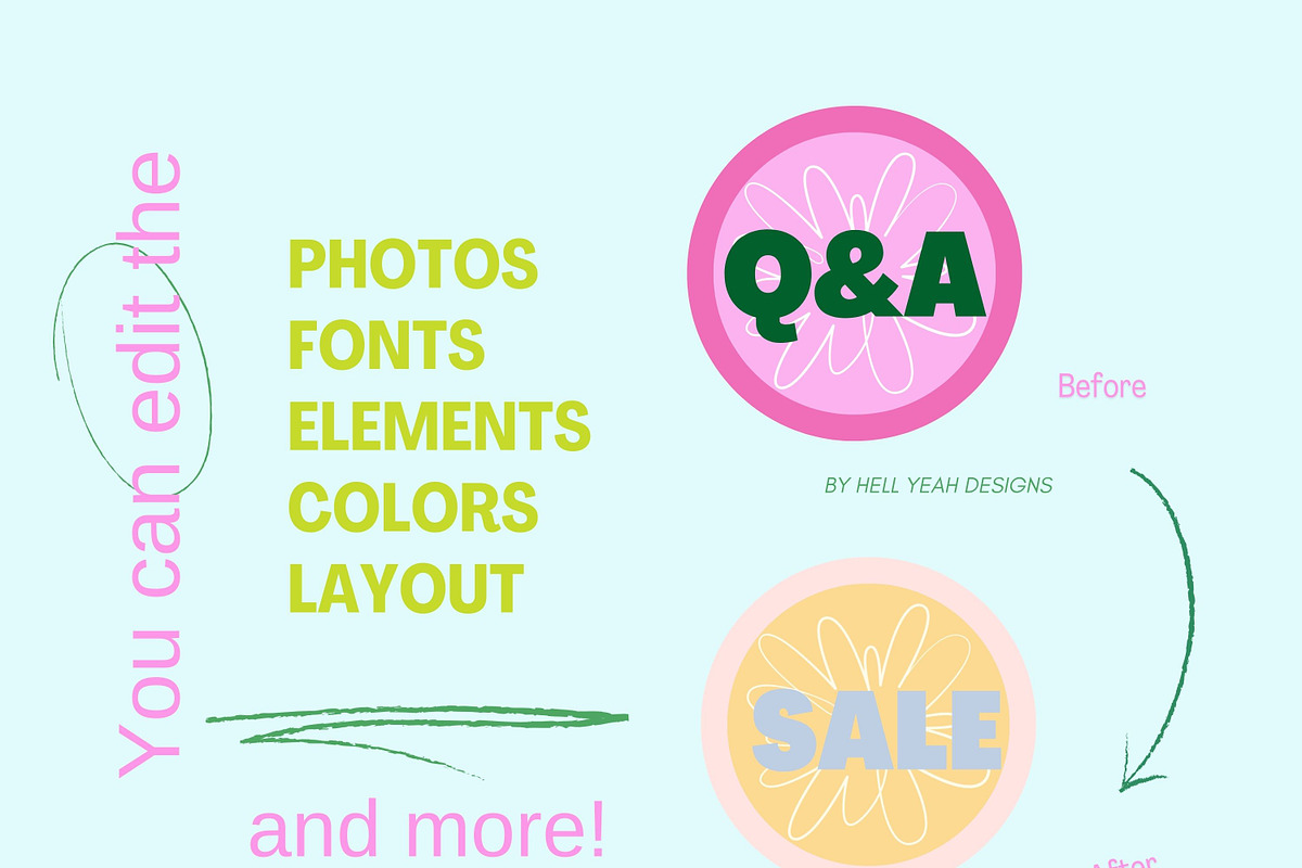 Bold Instagram Icon Templates, a Social Media Template by Hell Yeah Designs (Photo 3 of 4)