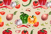 Vegetables illustrations kit, a Food Illustration by Sundra (Thumbnail 11 of 11)