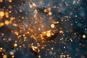 Sparkling particles in dark water, a Photo by Beautiful things