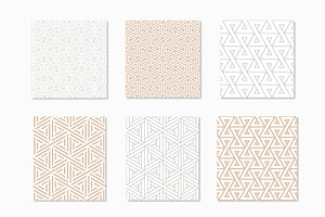 Trigonal Seamless Patterns Set