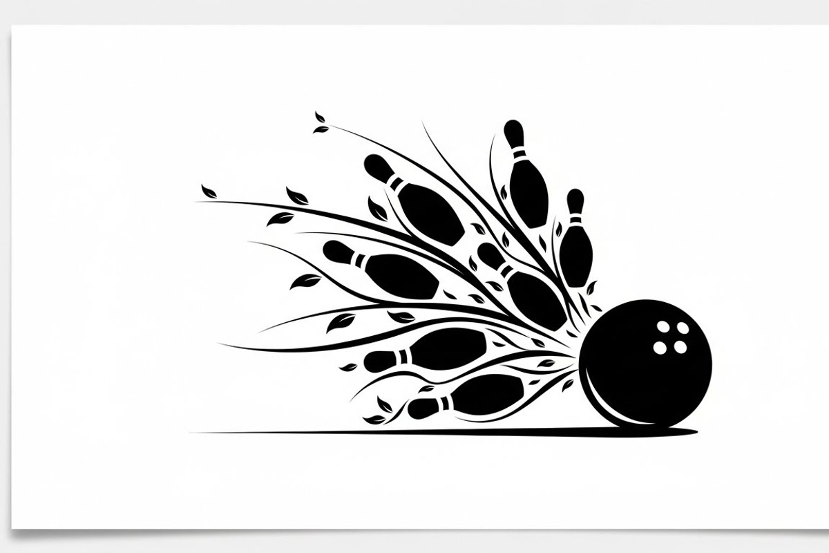Dynamic bowling player silhouette, an Illustration by Amazin_art (Photo 27 of 31)