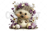 Whimsical Easter Hedgehog Clipart, an Illustration by Craft Nest (Thumbnail 11 of 12)